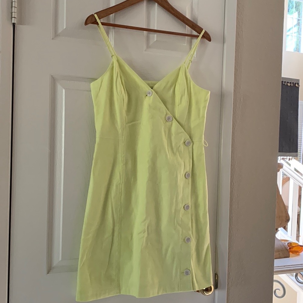 Banana Republic dress neon yellow 10